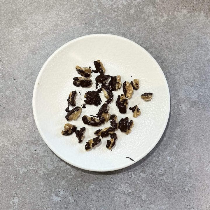 Nueces con chocolate